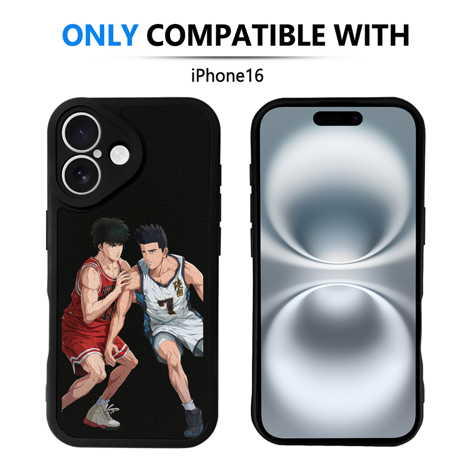 （画像用） SLAM DUNK／スラムダンク 【iPhone 16シリーズ対応】シリコンスマホケース（レザー調） 材質：シリコン